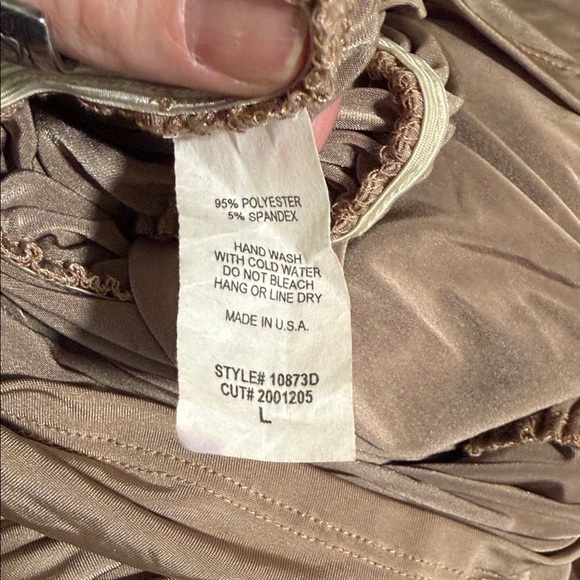 Sabora Tan Ruched Midi Dress - Picture 4 of 4